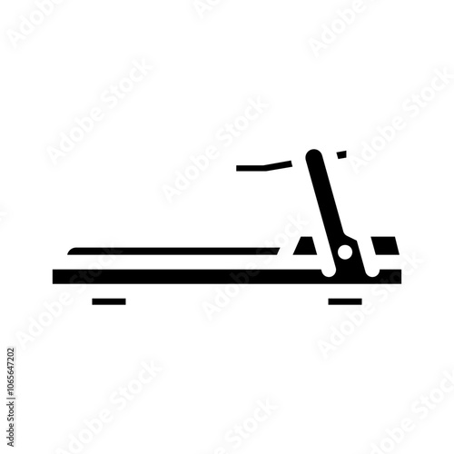 treadmill fitness tool glyph icon vector. treadmill fitness tool sign. isolated symbol illustration