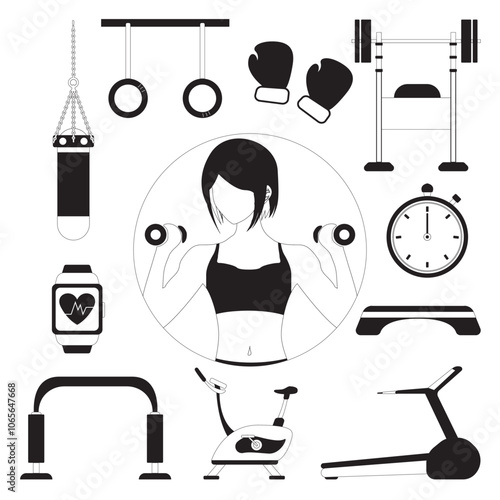 woman with dumbbells
