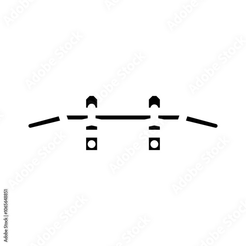 pull up bar fitness tool glyph icon vector. pull up bar fitness tool sign. isolated symbol illustration