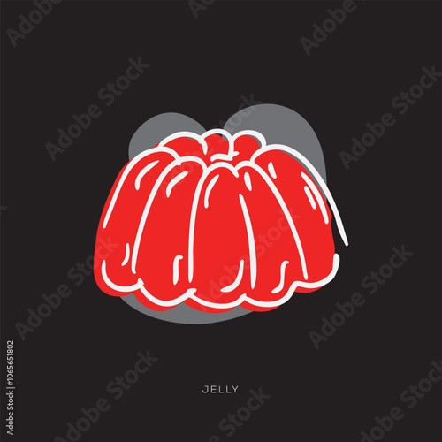 Jelly, freehand-style drawing in Doodle style.