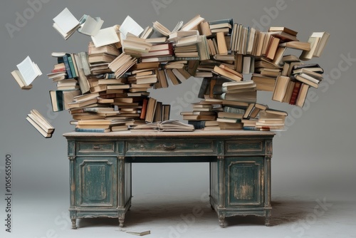 interactive reading space, an unusual experiment books levitate as the desk stretches and shrinks based on the readers concentration