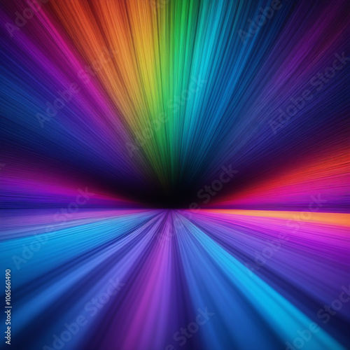 Abstract background in acid colors with perspective