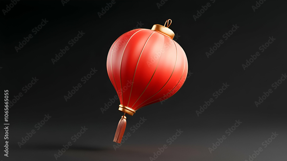 Obraz premium Chinese ancient lantern with inflatable style, 3d rendering