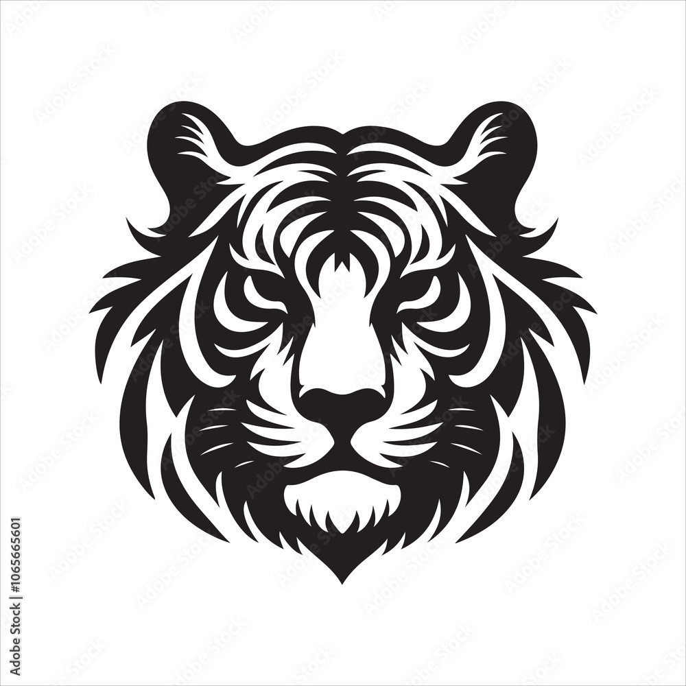 Obraz premium A Tiger Silhouette Vector