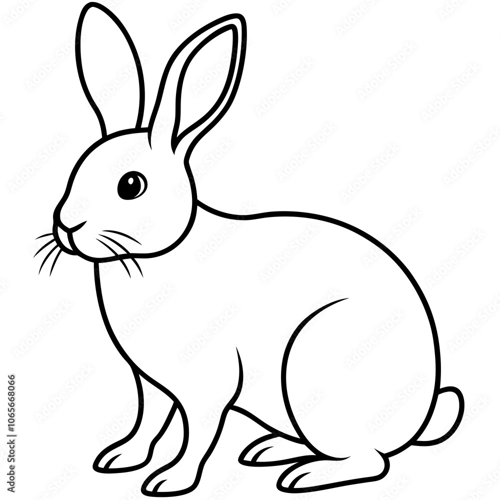Fototapeta premium white rabbit on white