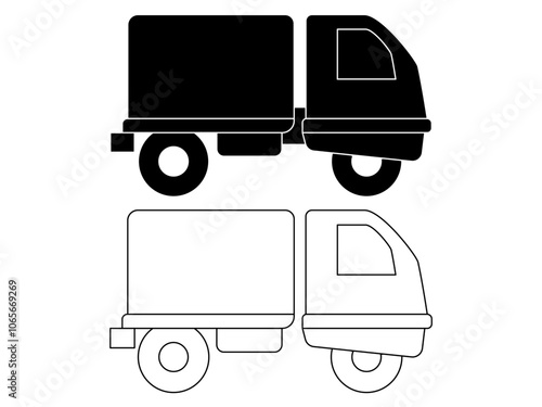 Truck icon vector for web, computer and mobile app