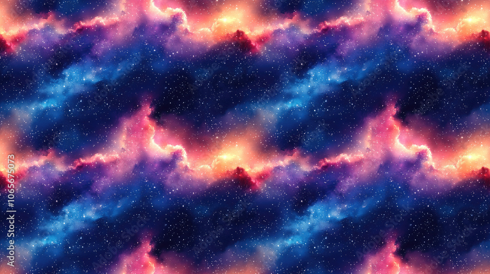 Obraz premium Brushed painted abstract background featuring seamless pattern of vibrant colors ideal for textile and wallpaper design