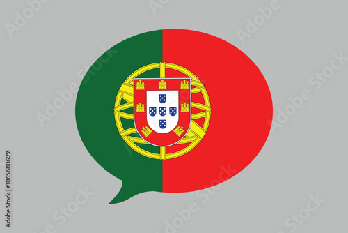 Free Download Portugal flag with massage sign, Portugal flag vector graphic, Portugal country flag is a symbol of freedom, National Portugal flag, vector illustration
 - GFXLoad