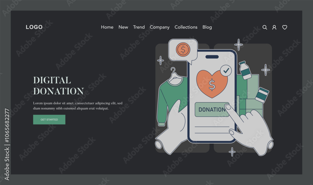 Naklejka premium Giving Tuesday. Flat Vector Illustration
