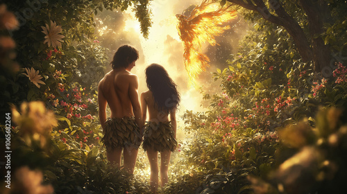 God expelled Adam and Eve from Paradise. Bible. Old Testament. Genesis.