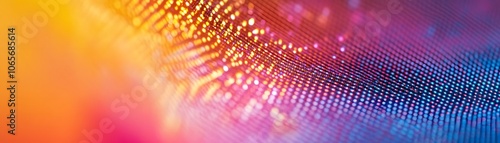 Wallpaper Mural Close-up of Colorful LED Lights on a Curved Surface Torontodigital.ca