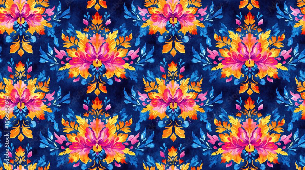 Vibrant seamless tie dye pattern featuring neon colors and oriental watercolor designs ideal for fashion textiles and home decor Vibrant seamless tie dye pattern featuring neon colors and oriental watercolor designs ideal for fashion textiles and home decor
