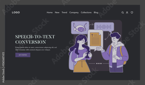 AI To Help Disabled People. Flat Vector Illustration