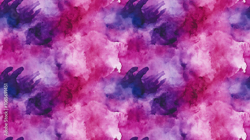 Abstract watercolor pattern featuring a vibrant purple hand on a fuchsia backdrop ideal for modern design projects photo