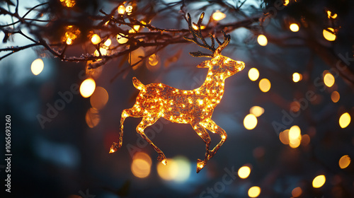 A radiant reindeer ornament...