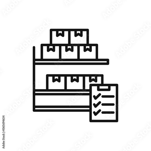 Inventory icon Thin line flat illustration