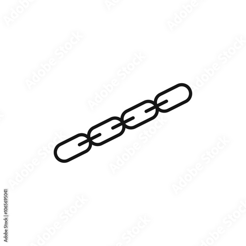 Link icon Thin line flat illustration