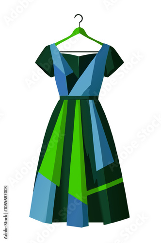 dress on a hanger cartoon vector