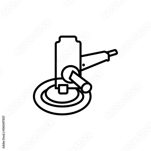 Polisher icon Thin line flat illustration