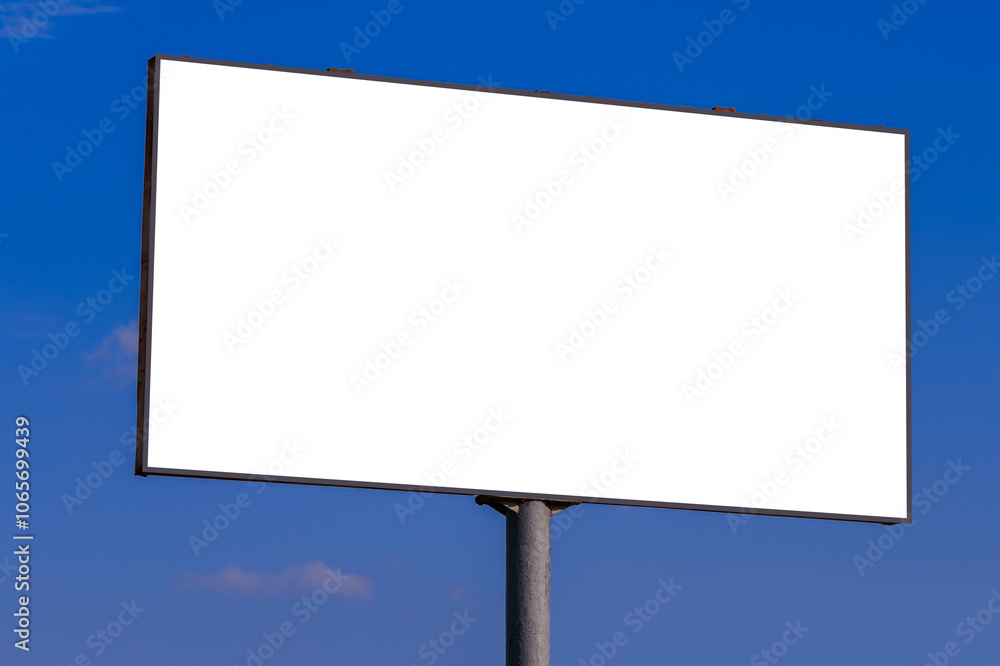 Fototapeta premium Background for design, white billboards on city streets and along roads