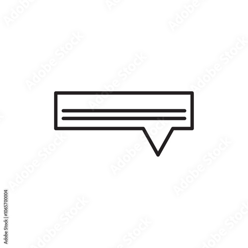 Subtitles icon Thin line flat illustration