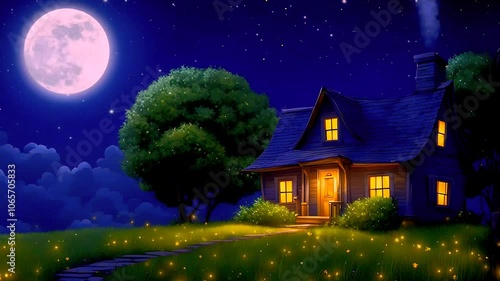 Wallpaper Mural The atmosphere of a remote house in the mountains during spring Torontodigital.ca