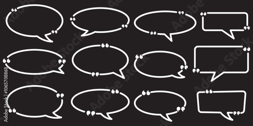 Set quote box frame, texting quote blank template boxes, design boxes quotation bubble blog symbols, bubble blog quotes symbols 