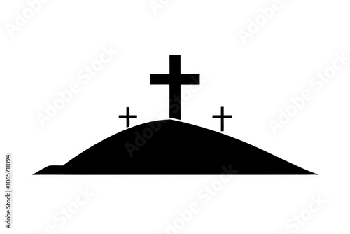 Calvary Hill | isolated vector illustration on white background