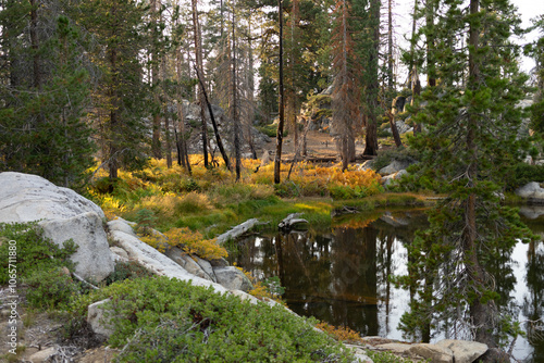 Apline lake side photo