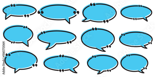 Set quote box frame, texting quote blank template boxes, design boxes quotation bubble blog symbols, bubble blog quotes symbols 