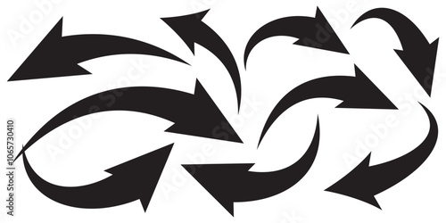 
curved arrow png, black curved arrow icon ioslated on transparent background