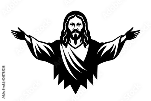 Jesus | isolated vector illustration on white background