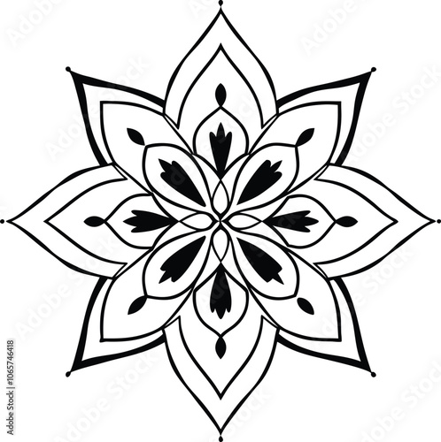 Easy mandalas for coloring page or book, suitble for senior or beginner or children. Relaxation while colored or make for decoration or tattoo.