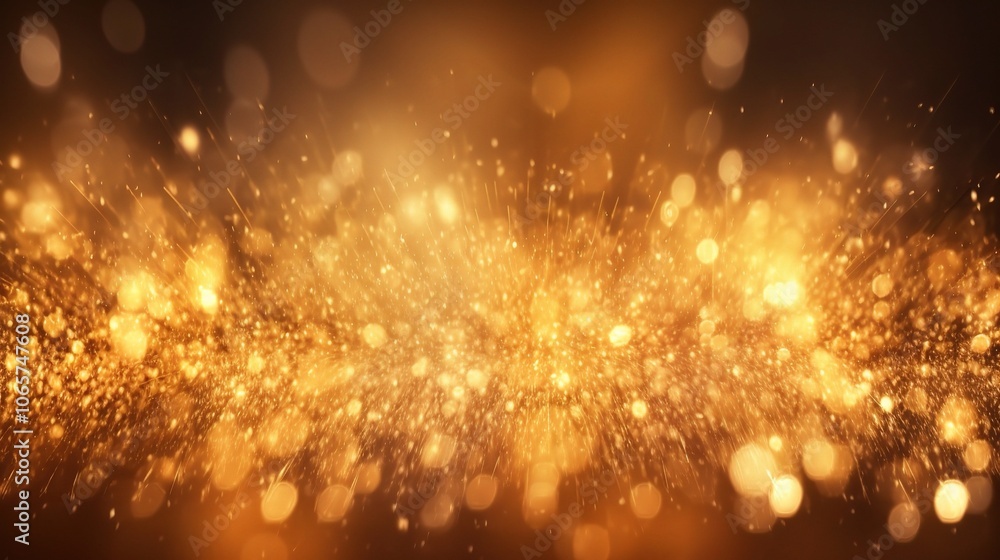 Golden Glittering Lights Abstract Background Golden Glittering Lights Abstract Background