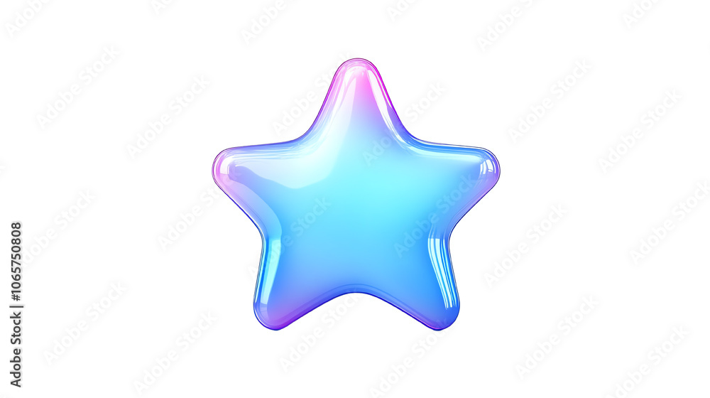 Obraz premium Colorful star shape, white isolate background