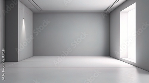 Wallpaper Mural Minimalist Empty Room with Natural Light Torontodigital.ca