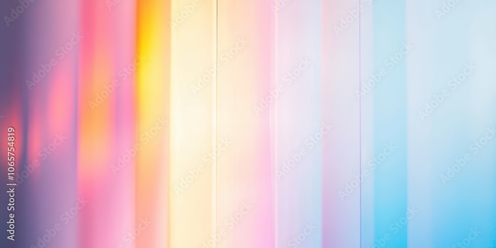 Obraz premium 柔らかな色合いのストライプが交差する美しい風景が広がる空間