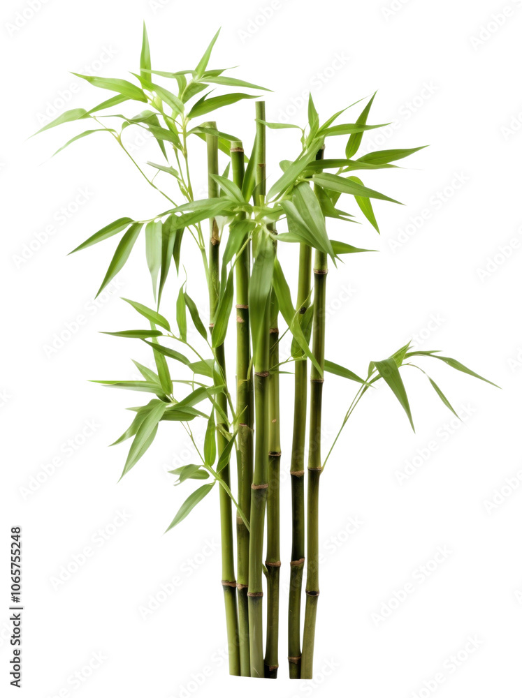 Obraz premium PNG bamboo plant white background freshness.