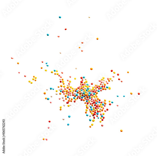 Rainbow sprinkles scattering