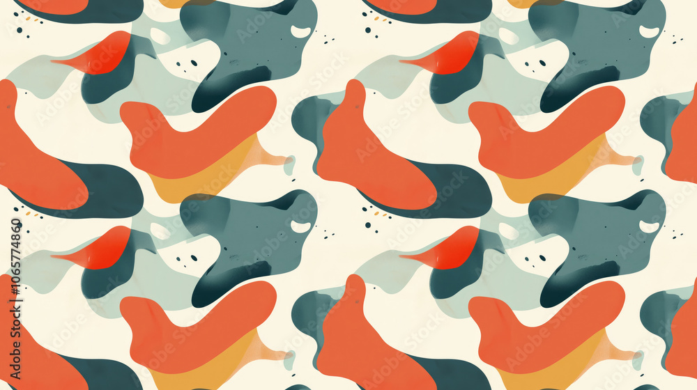 Naklejka premium Seamless glossy color pattern featuring beautiful painted surfaces and abstract shapes ideal for website backgrounds and graphic design