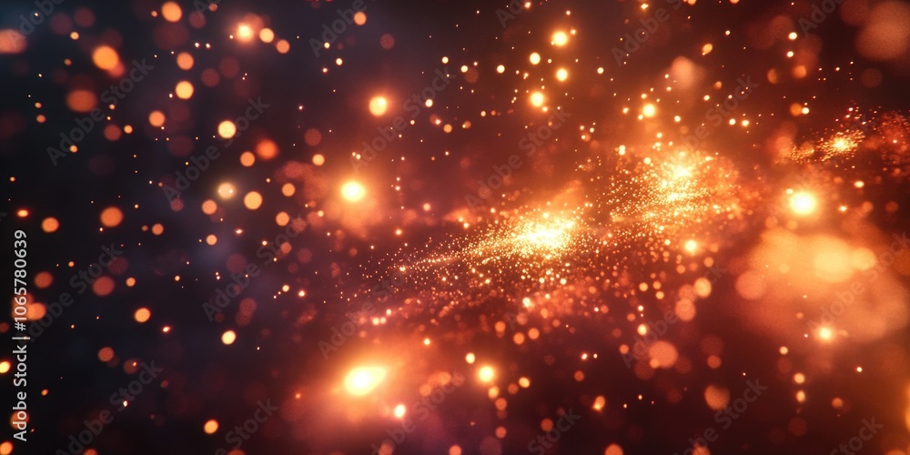 Obraz premium Cityscape with String Lights