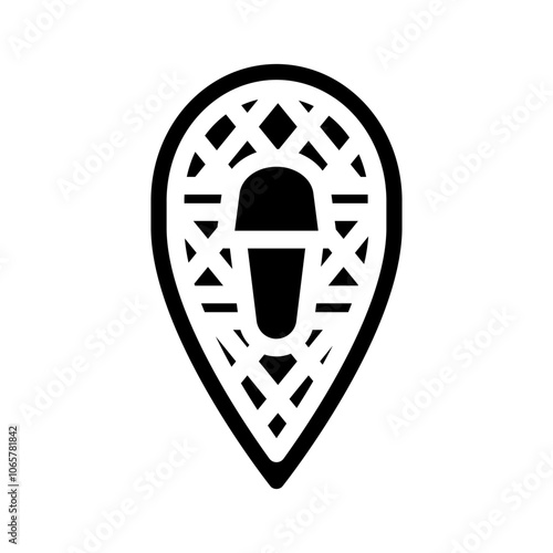 snowshoeing winter sport glyph icon vector. snowshoeing winter sport sign. isolated symbol illustration