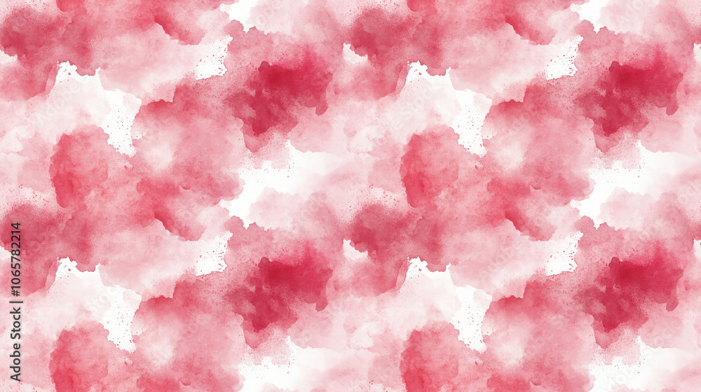 Fototapeta premium Seamless abstract pattern featuring delicate pink watercolor textures ideal for backgrounds and design projects