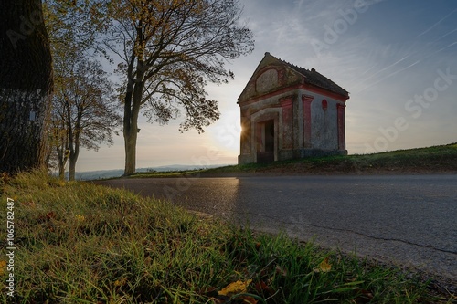 View of the chapel of St. Nicholas near Pelhrimov photo