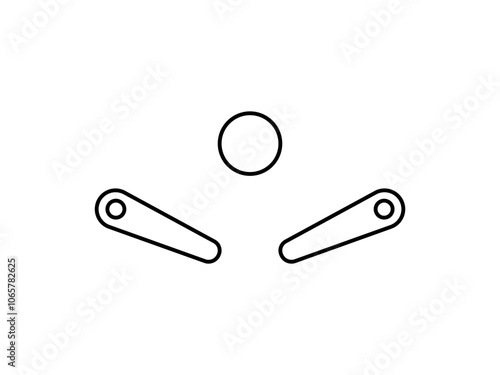 Pinball icon. Pinball logo. Pinball game sign. flat style.