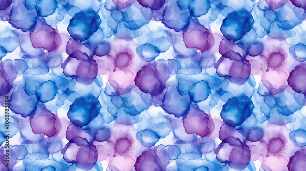 Seamless alcohol ink pattern featuring vibrant blue watercolor drops ideal for backgrounds and creative projects Seamless alcohol ink pattern featuring vibrant blue watercolor drops ideal for backgrounds and creative projects
