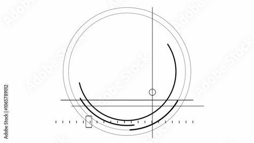PNG Alpha .Abstract Circle and line HUD technological futuristic elements and illustration .