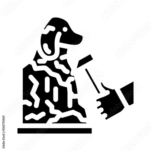 ice sculpting winter sport glyph icon vector. ice sculpting winter sport sign. isolated symbol illustration