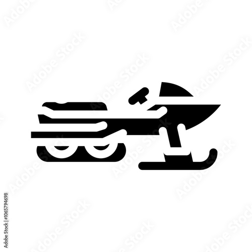 snowmobiling winter sport glyph icon vector. snowmobiling winter sport sign. isolated symbol illustration