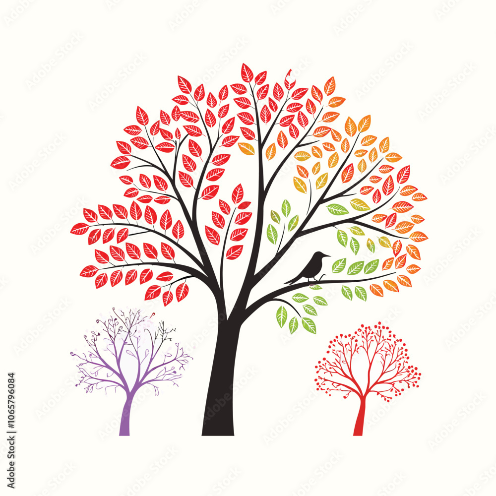 Obraz premium Createtive Collection of Tree logo Vector Deaign